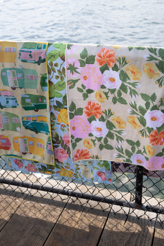 Happy Camper Beach Towel