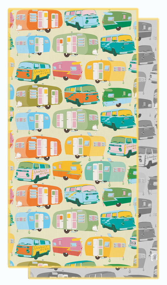 Happy Camper Beach Towel