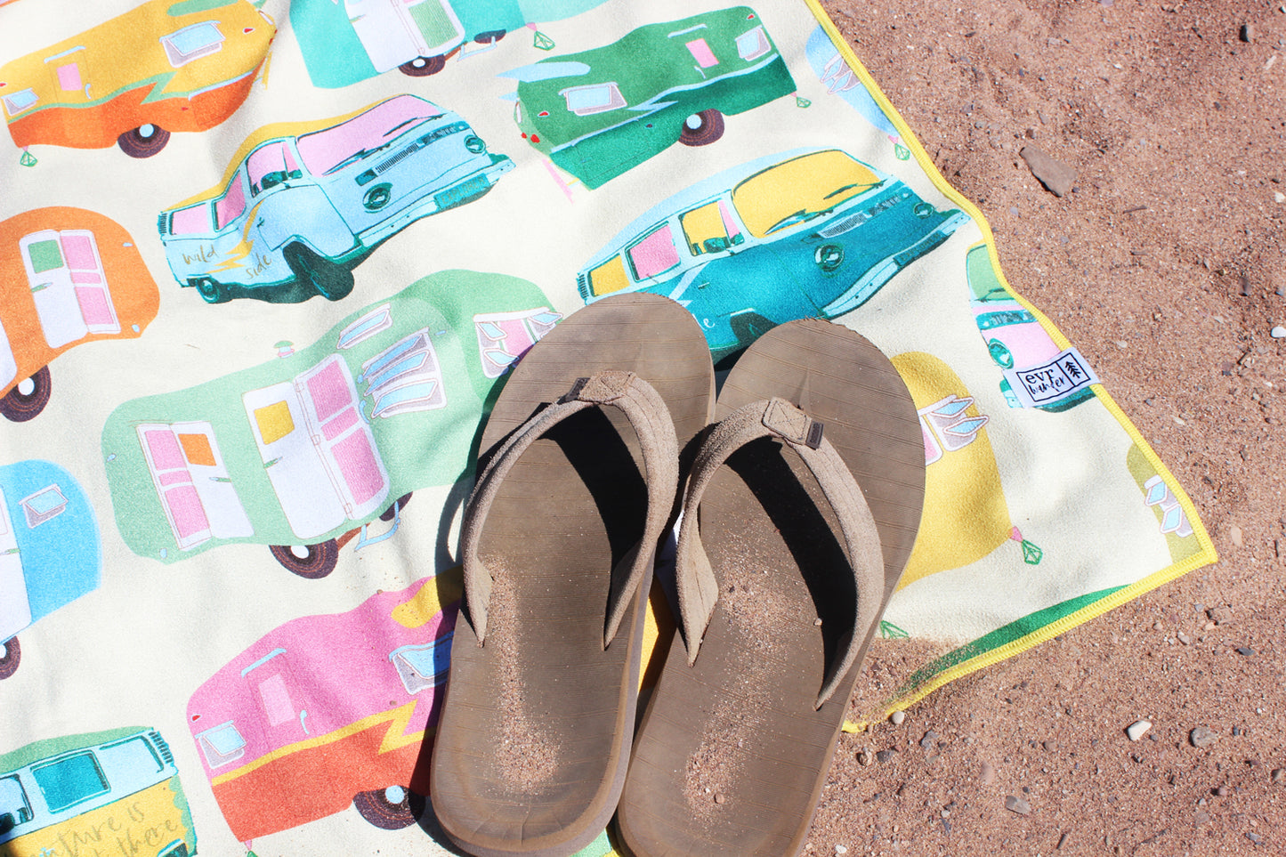 Happy Camper Beach Towel